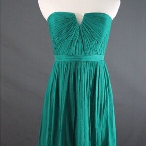 J Crew Nadia Strapless Teal Dress